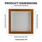 Warm Honey Brown Wood Shadow Box Frame with Acrylic Front - White Suede Backing, 30 Sizes